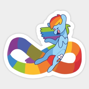 rainbow (dash) infinity sign Sticker